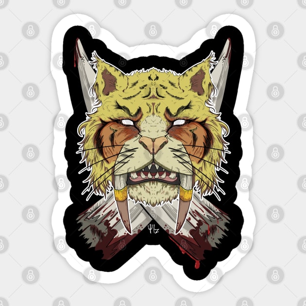 Sabertooth Sticker by Tallys's Store 